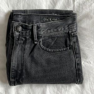 Rag & Bone High Rise Crop in Grey